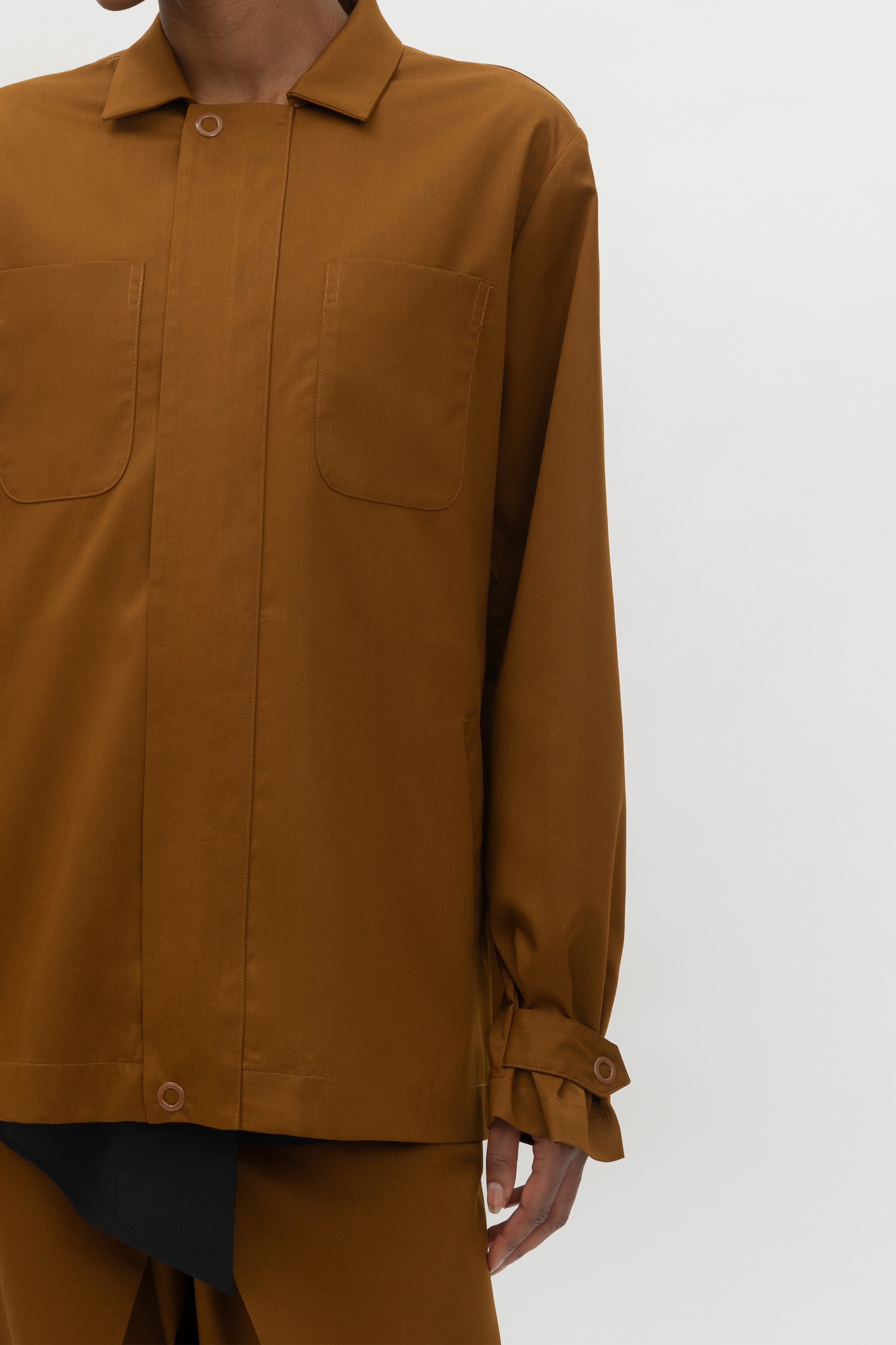 HIDE OVERSHIRT - Golden Brown