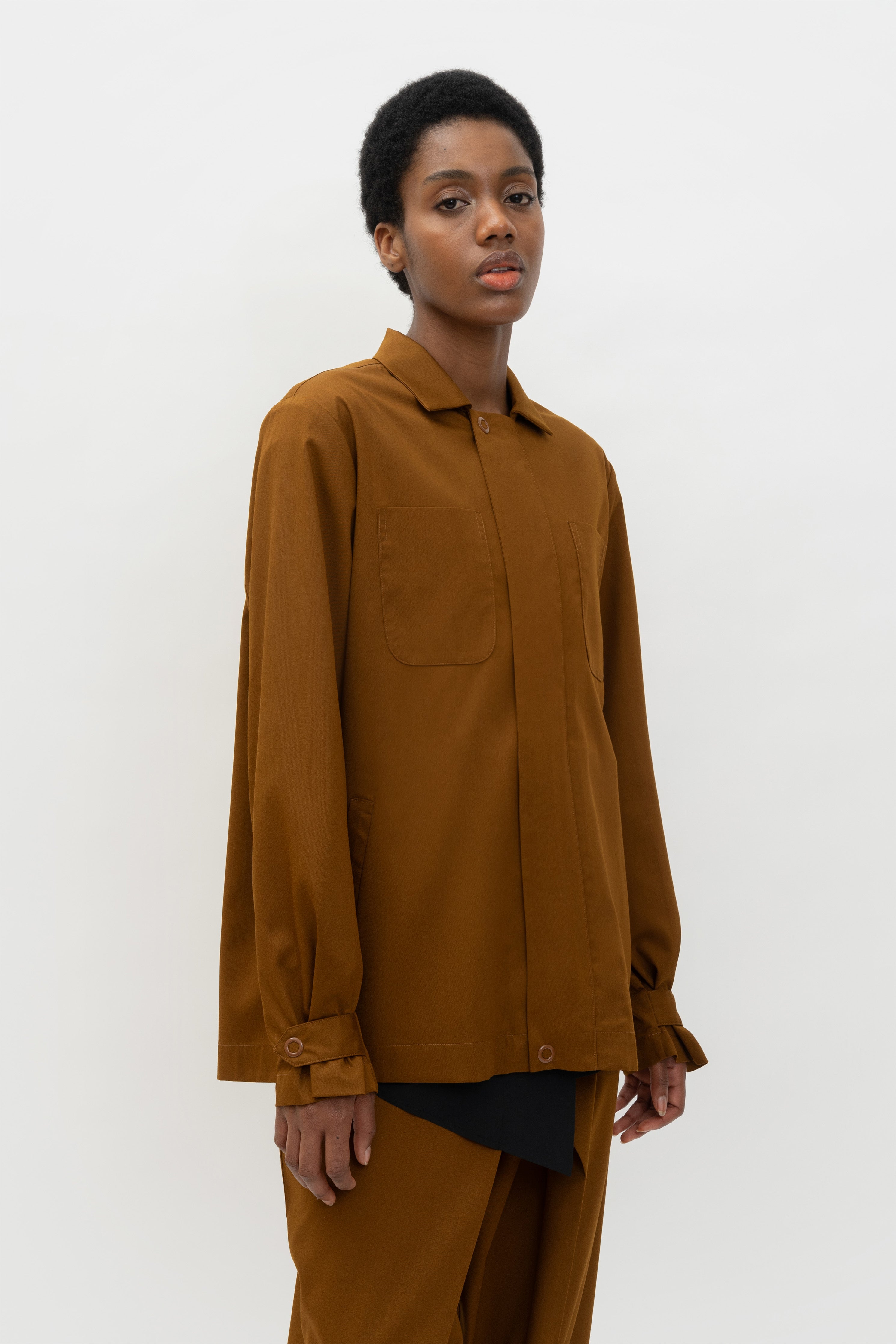 HIDE OVERSHIRT - Golden Brown
