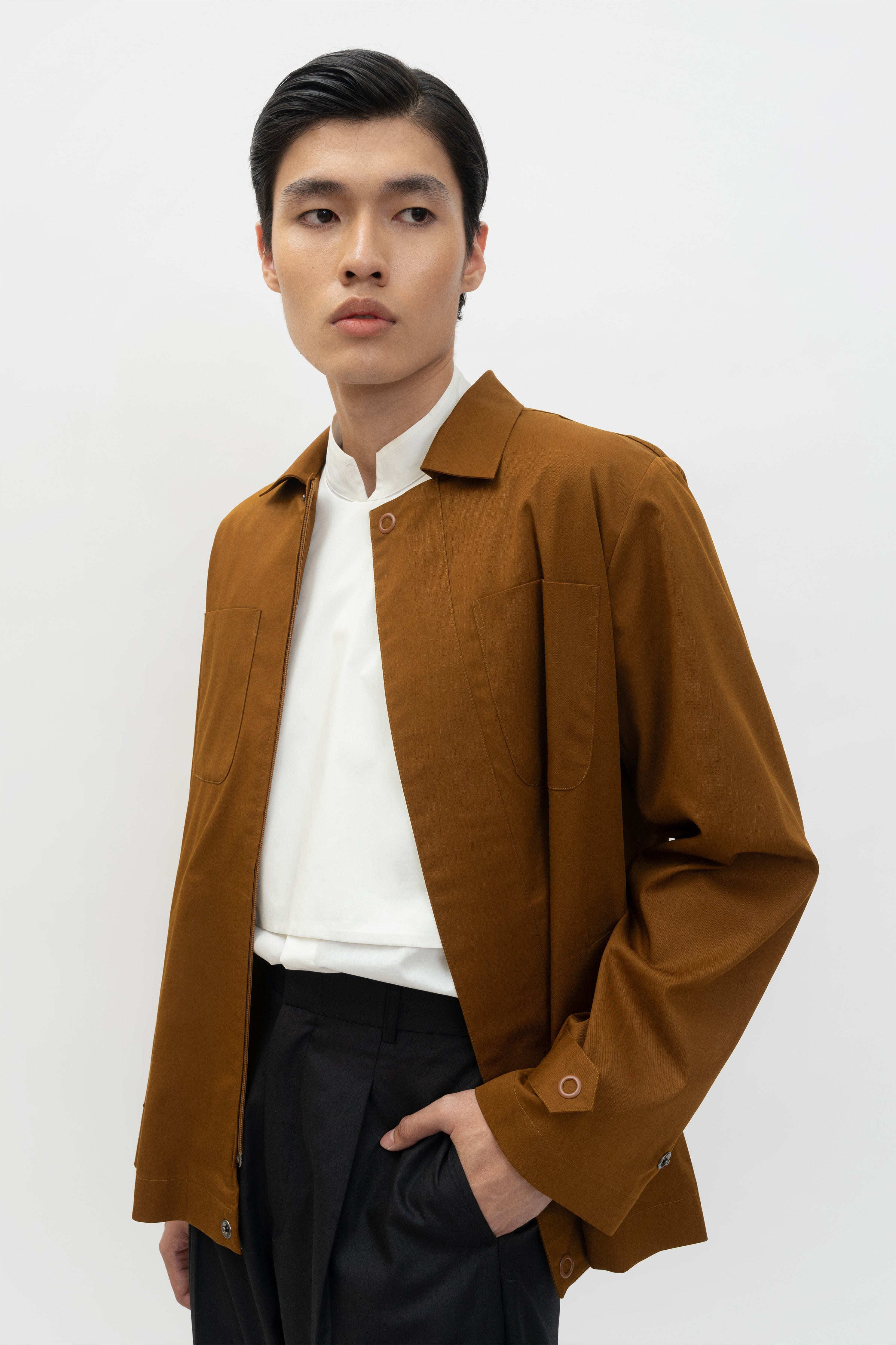 HIDE OVERSHIRT - Golden Brown