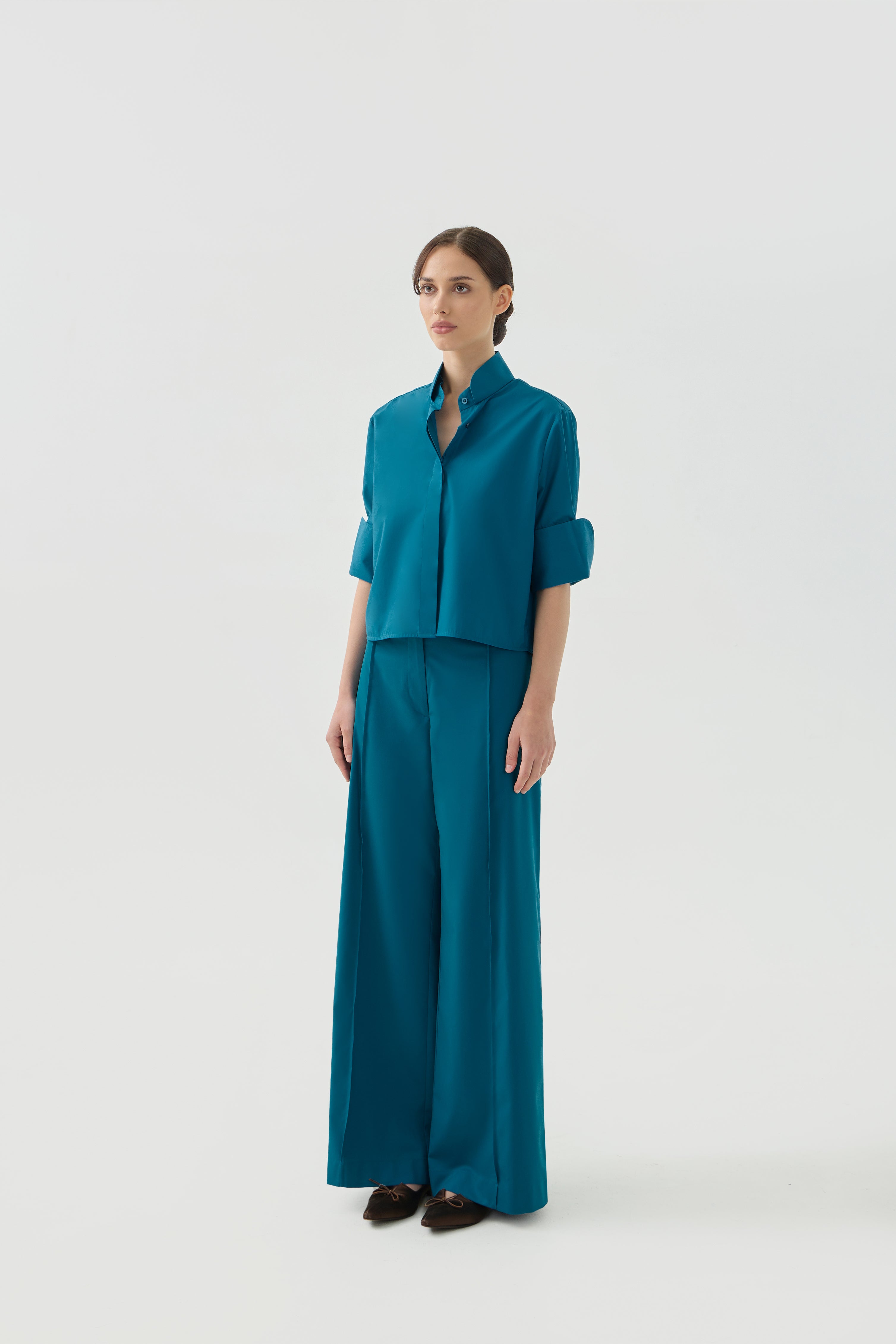 CHA CROP - Ocean Teal