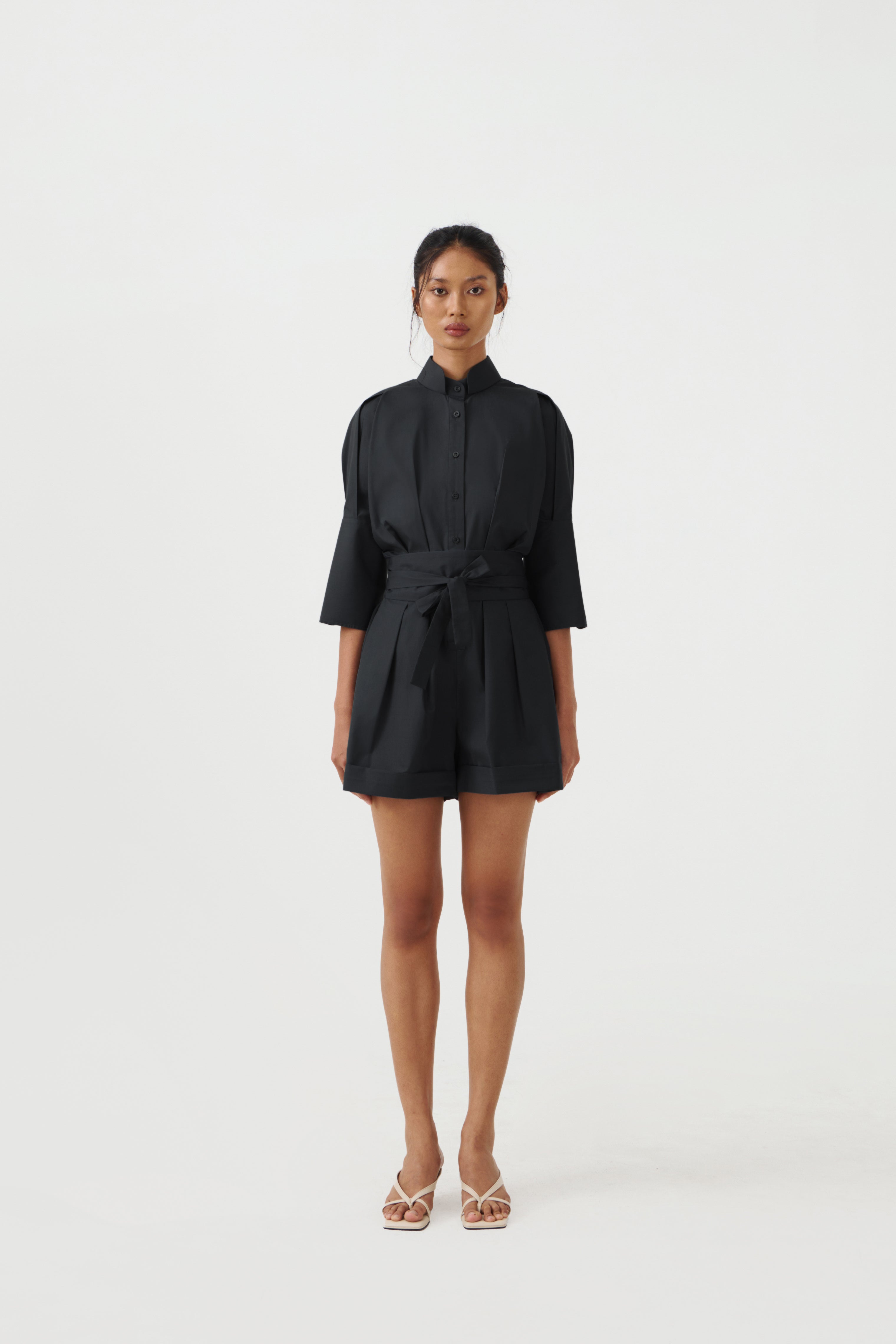 CHA SHORT JUMPSUIT - Black