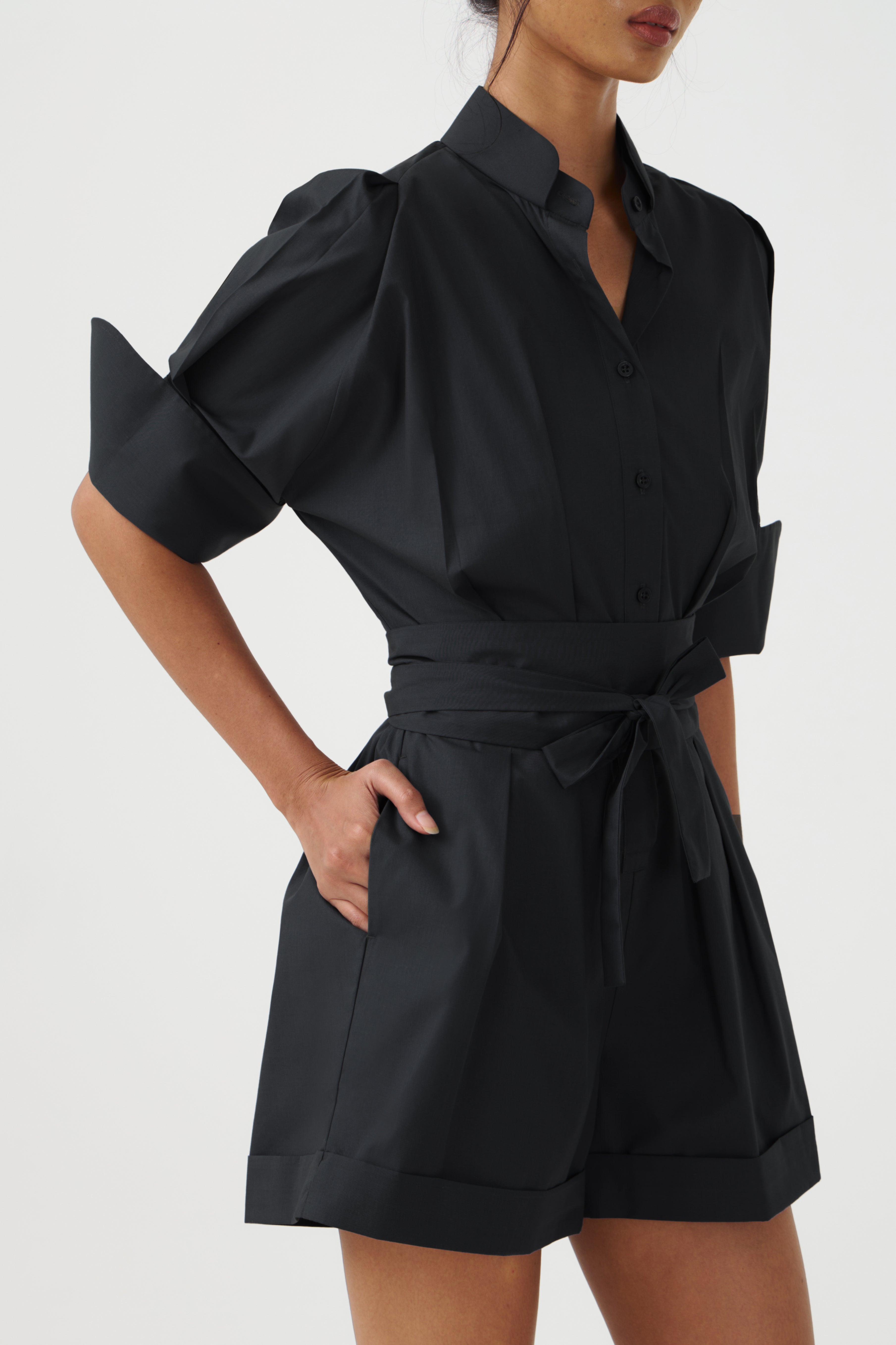 CHA SHORT JUMPSUIT - Black