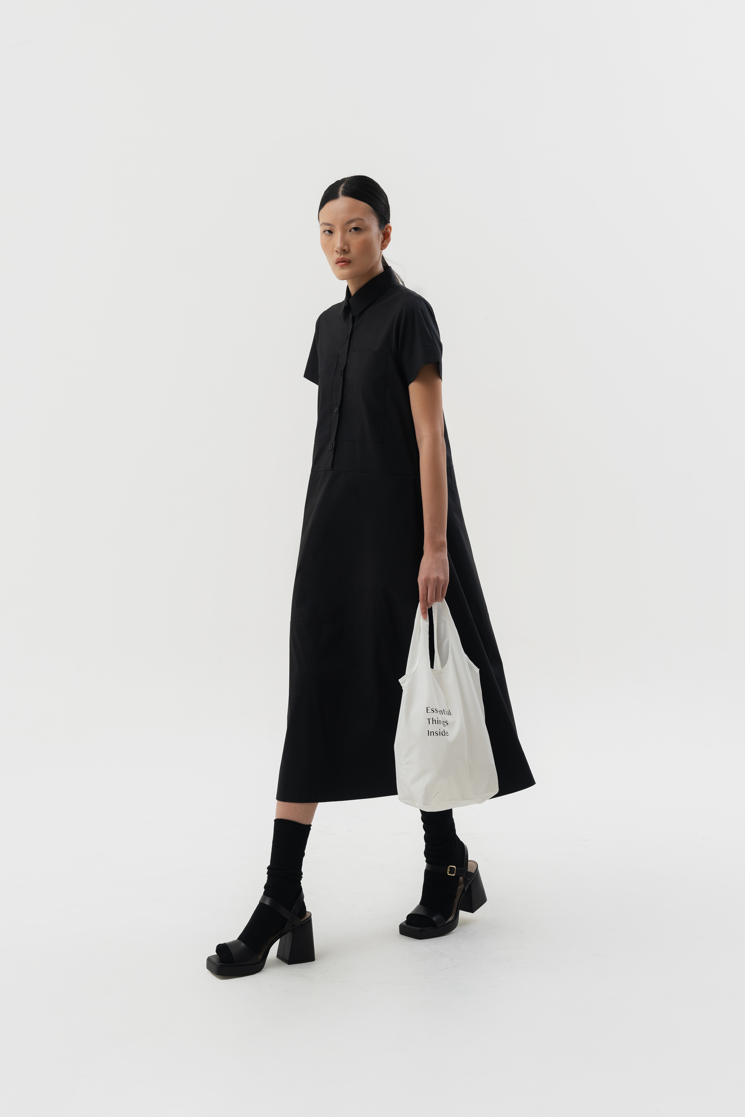 MASSHIRO&Co. FOLDABLE MINI TOTEBAG - White