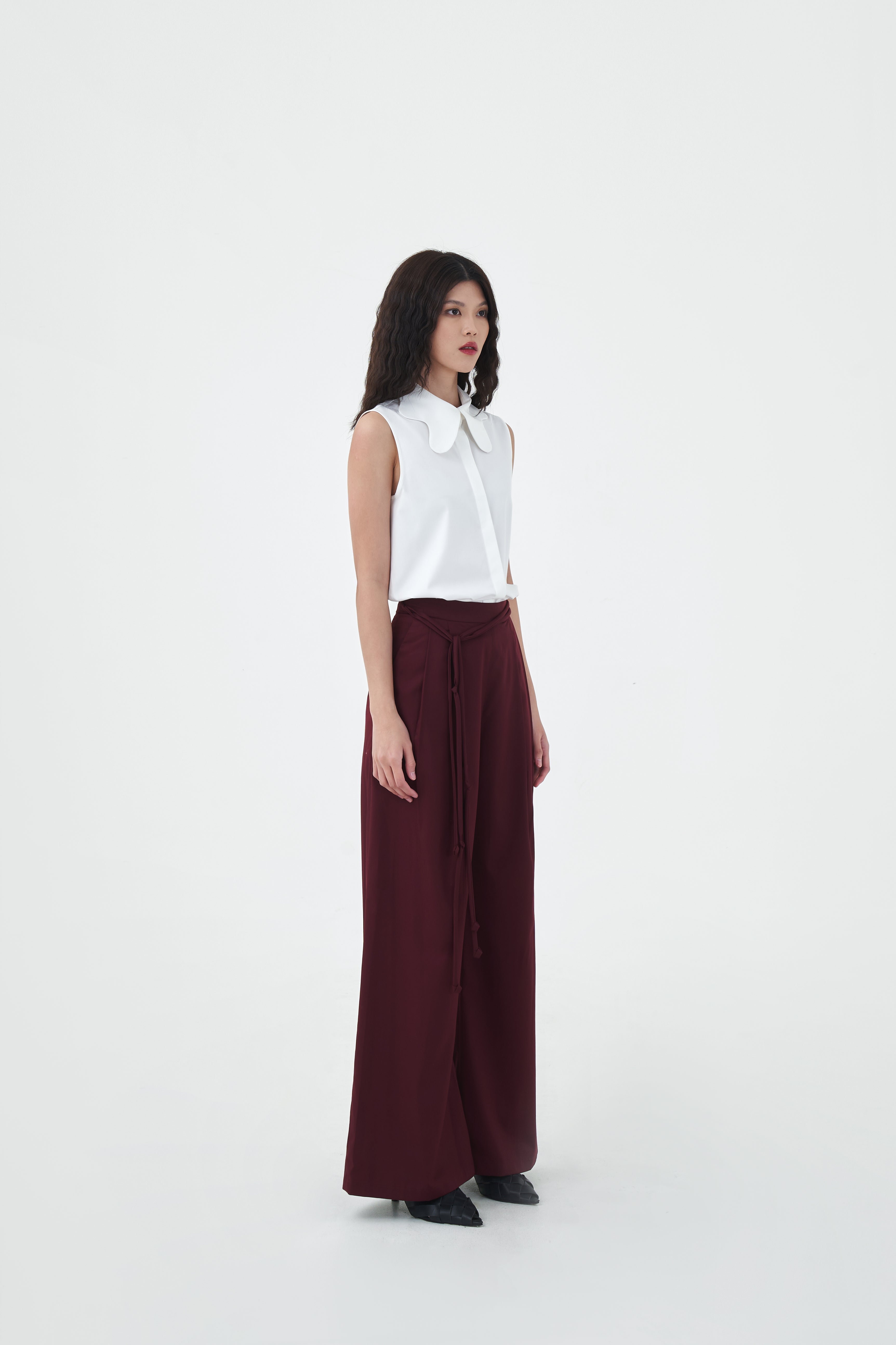 STRING PANTS - Merlot