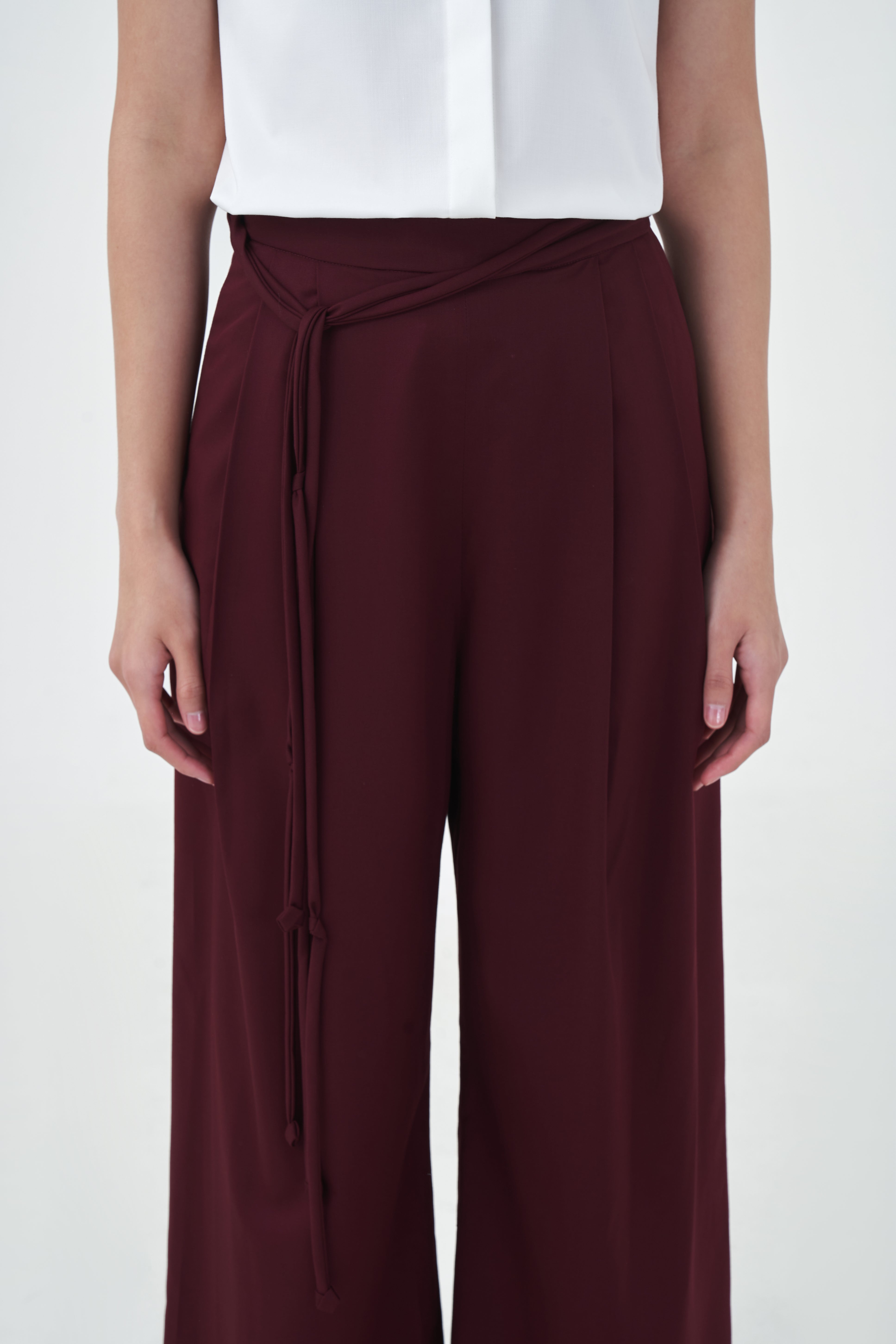 STRING PANTS - Merlot