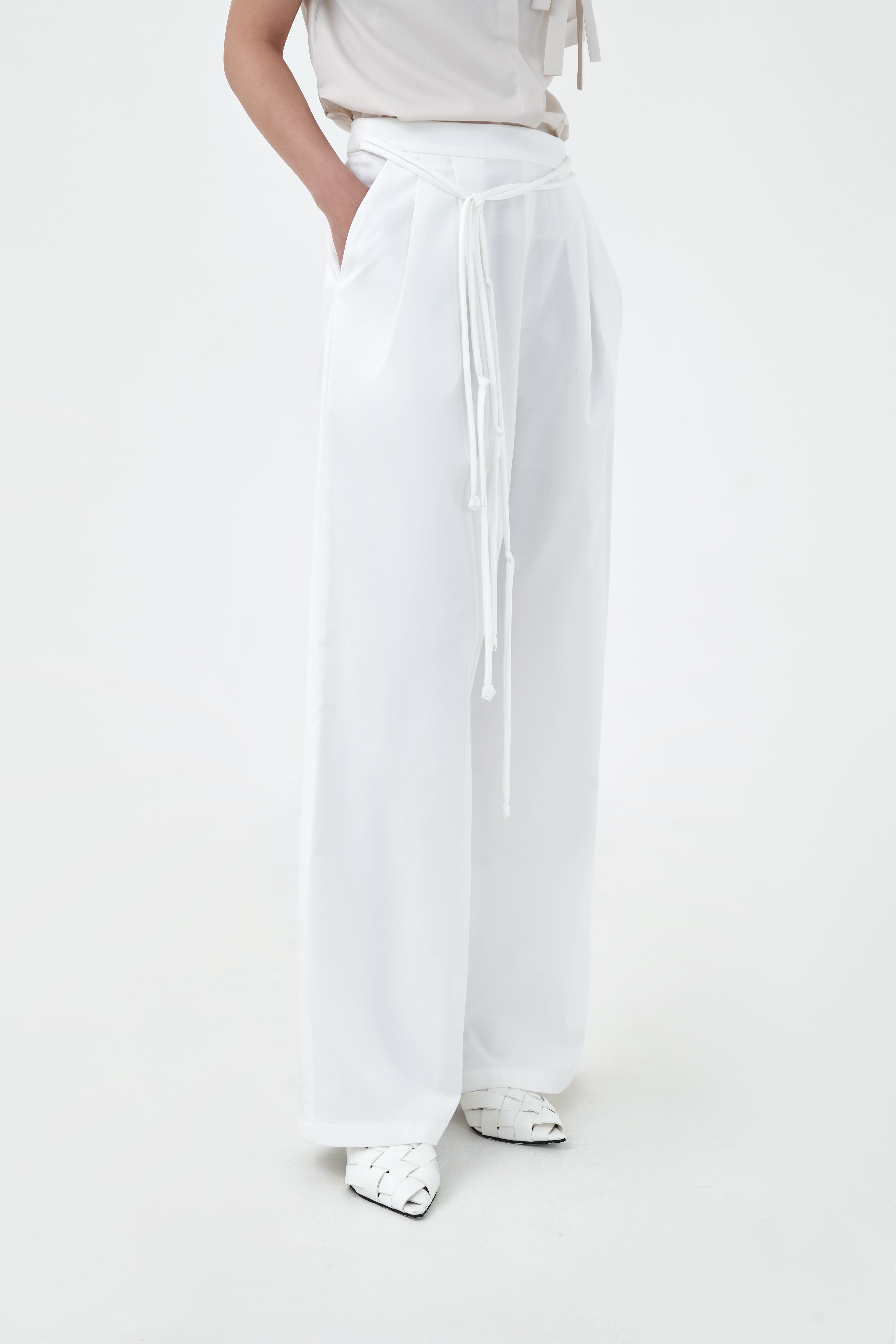 STRING PANTS - White
