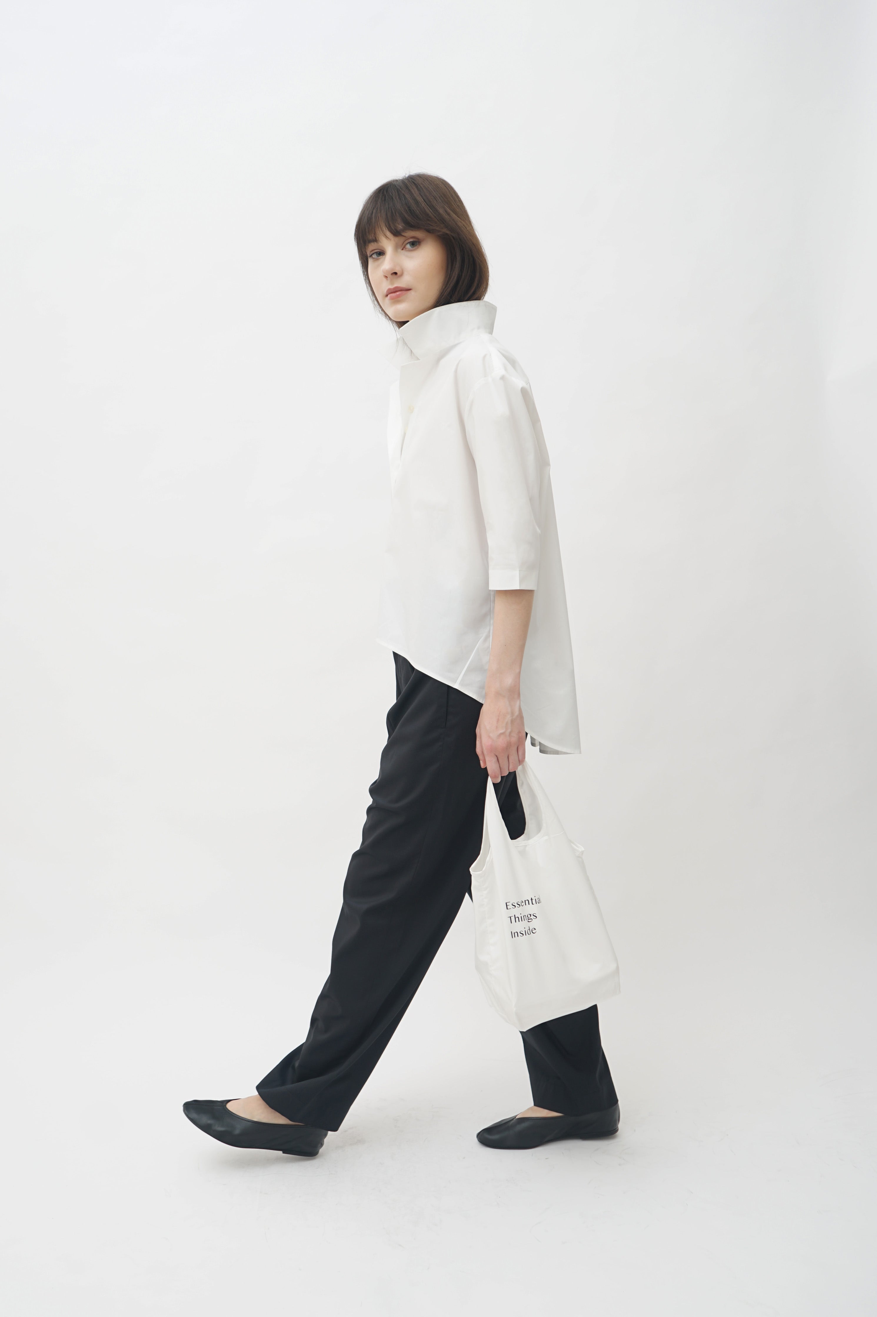 MASSHIRO&Co. FOLDABLE MINI TOTEBAG - White