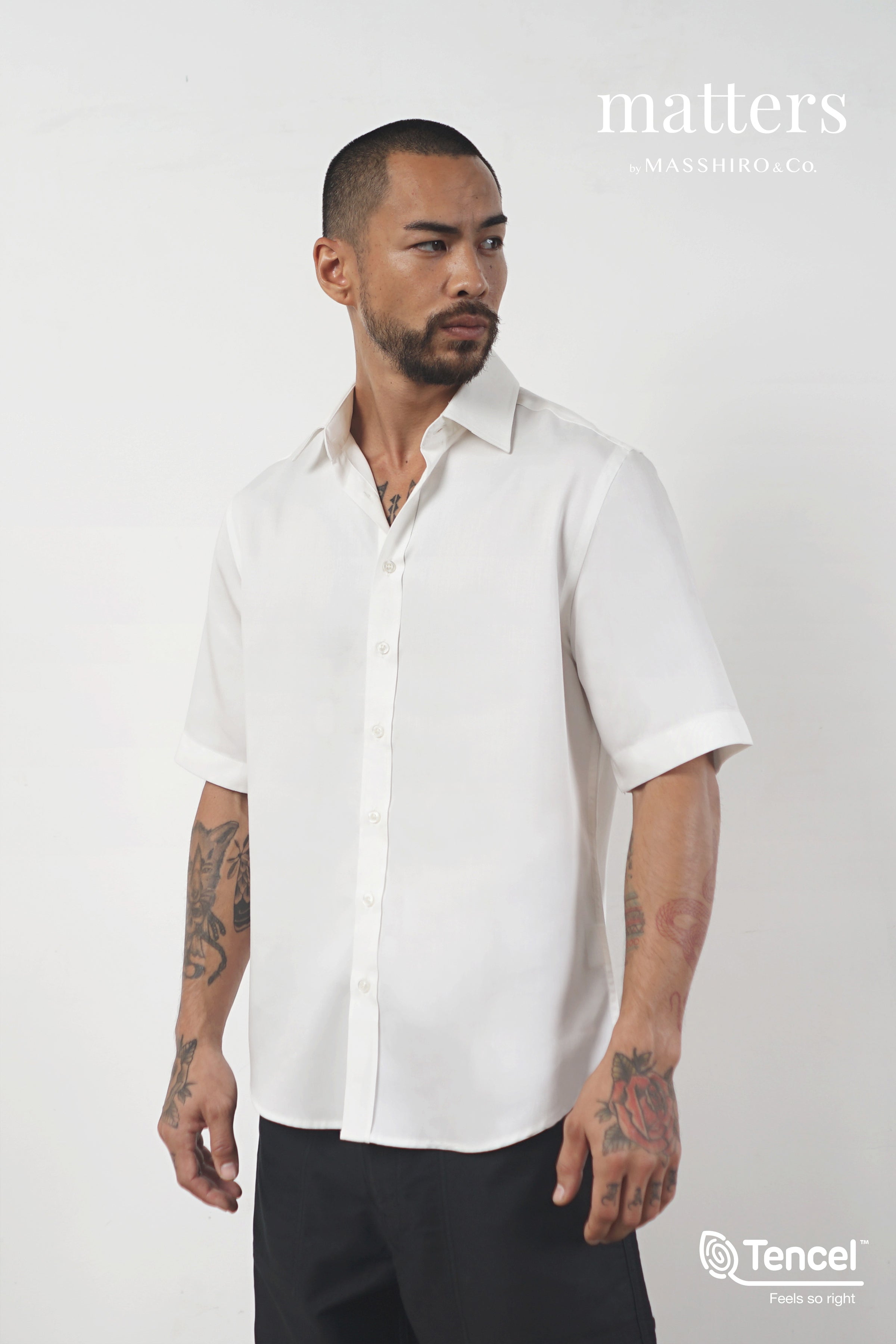 HARU MANN SS TENCEL - Off White