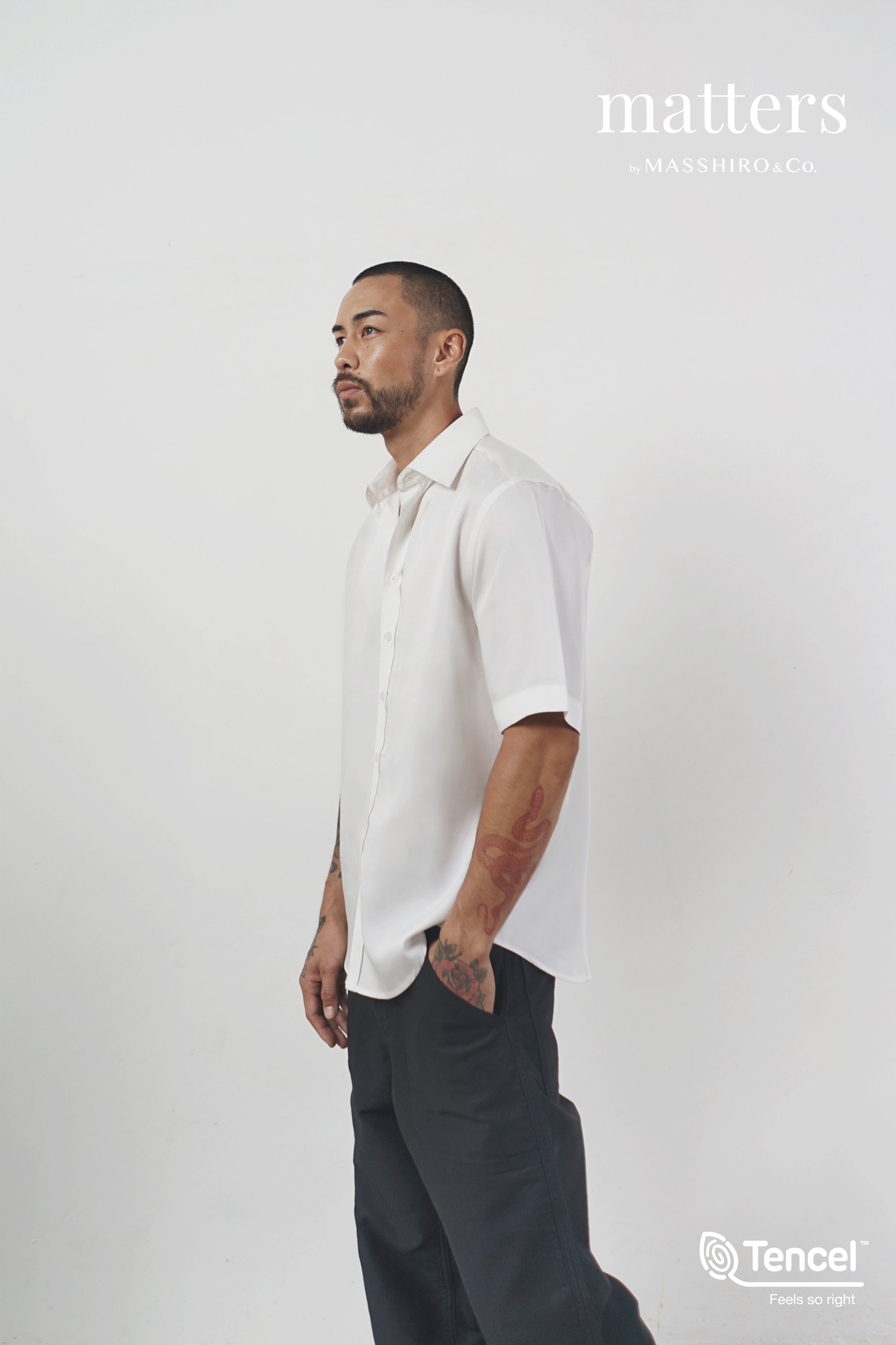 HARU MANN SS TENCEL - Off White