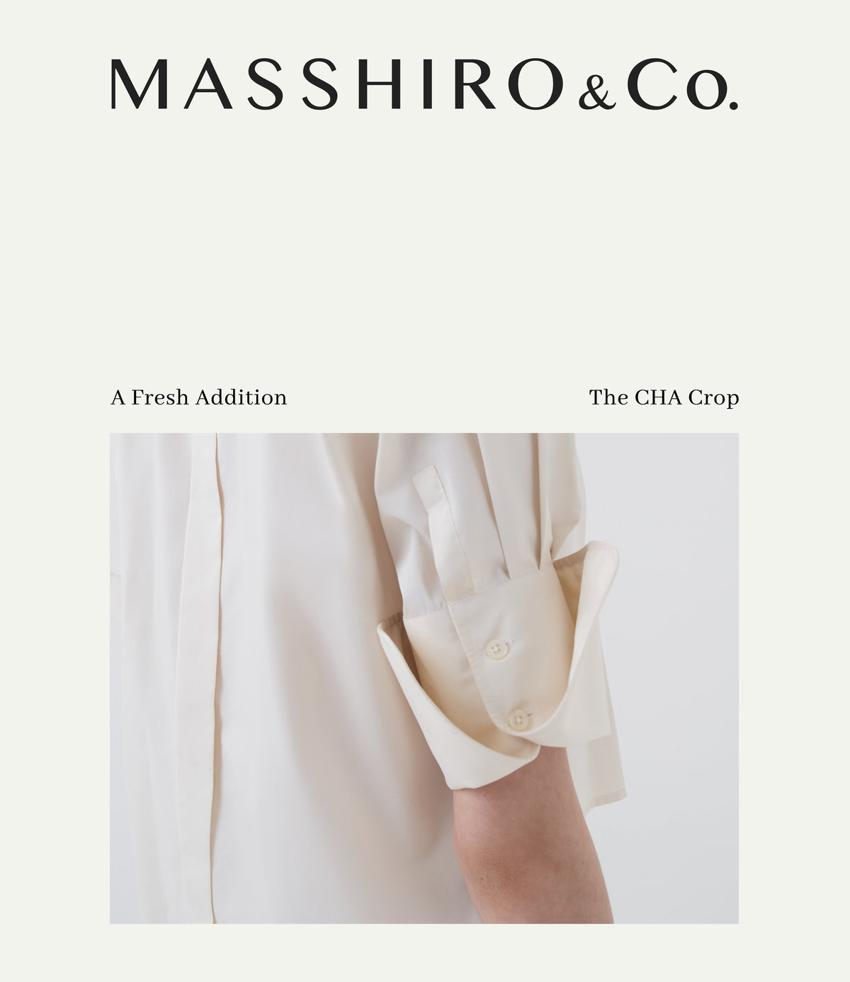 MASSHIRO&Co. Official Website | masshiroandco.com