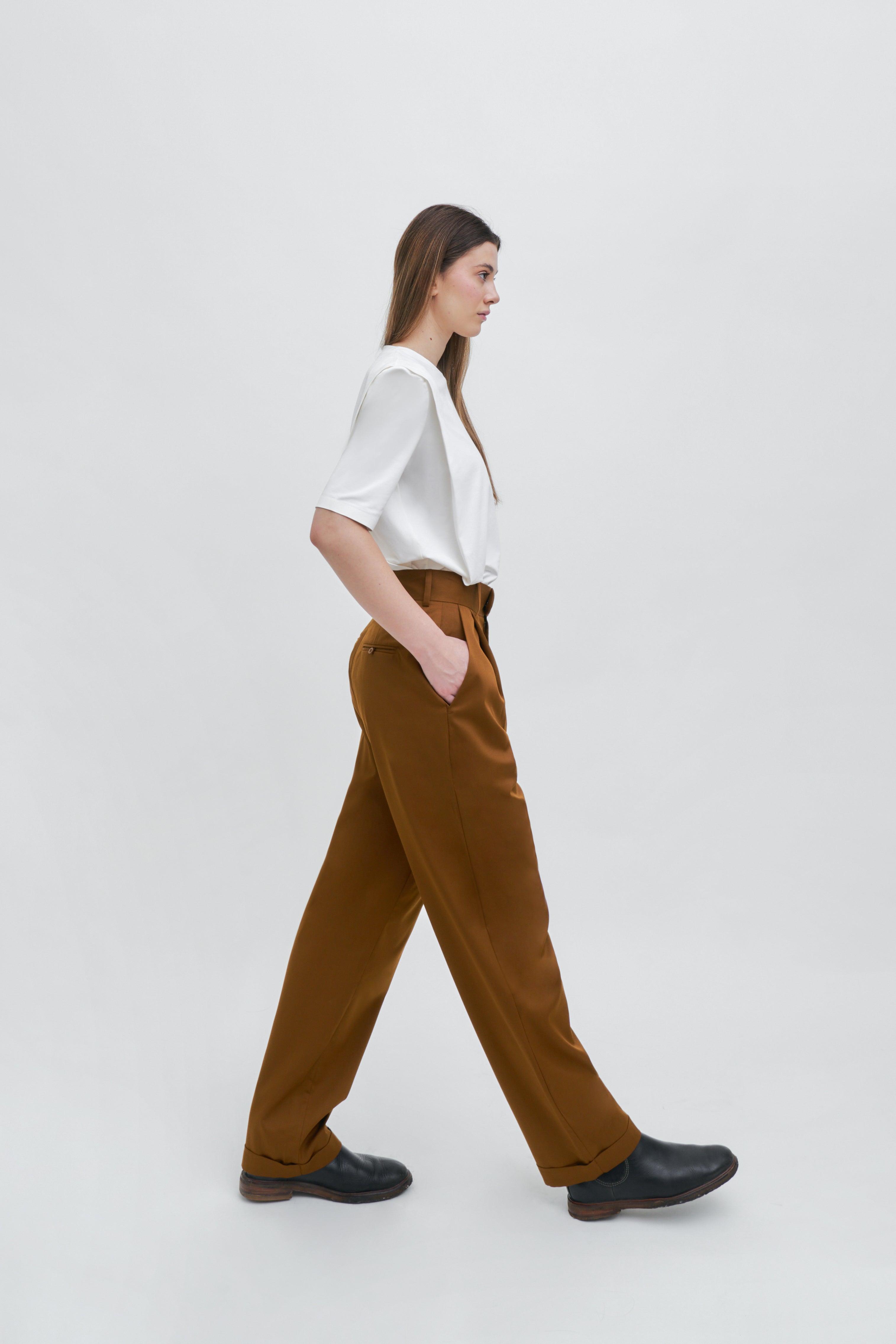 MIHO PANTS - Golden Brown