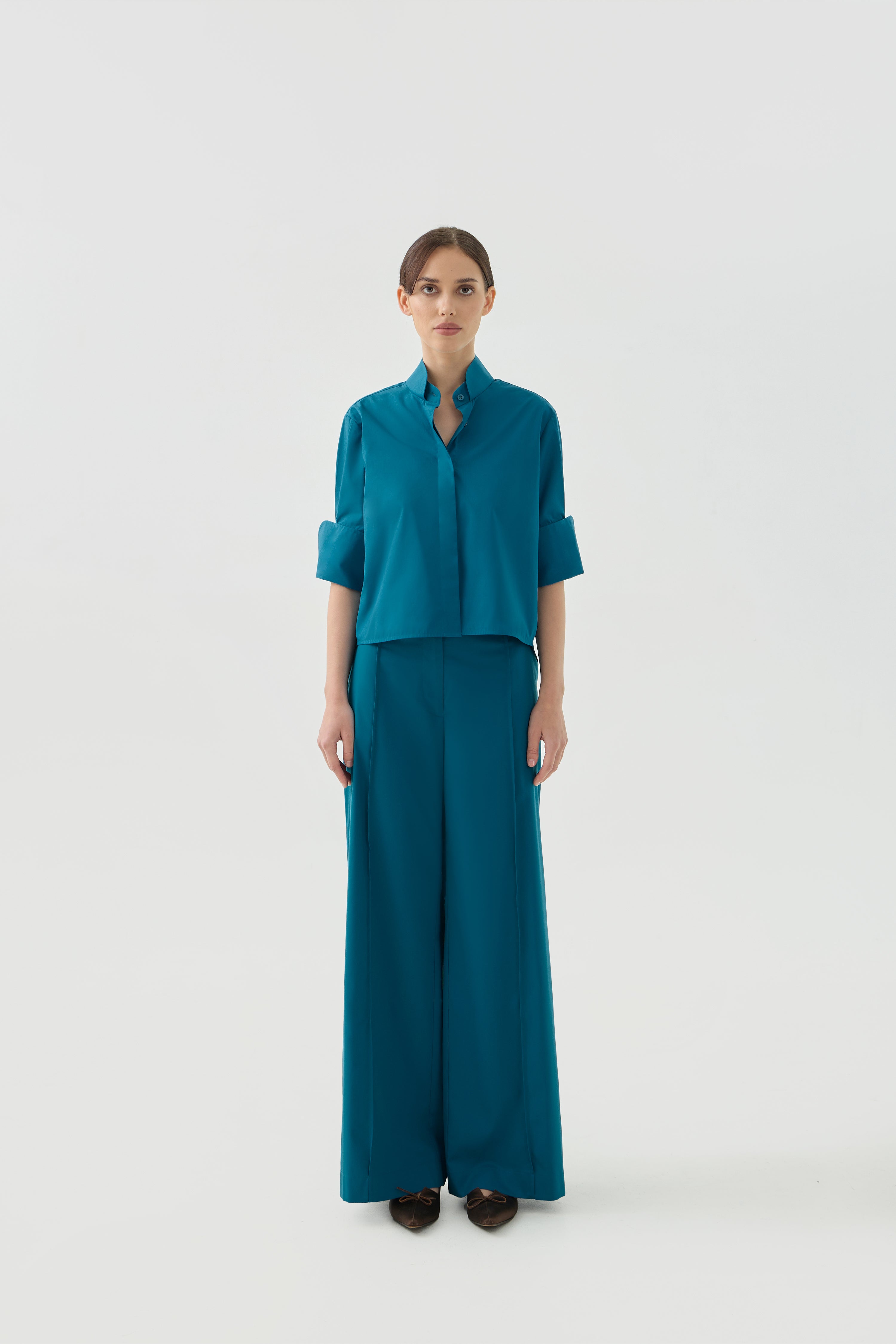 CHA CROP - Ocean Teal
