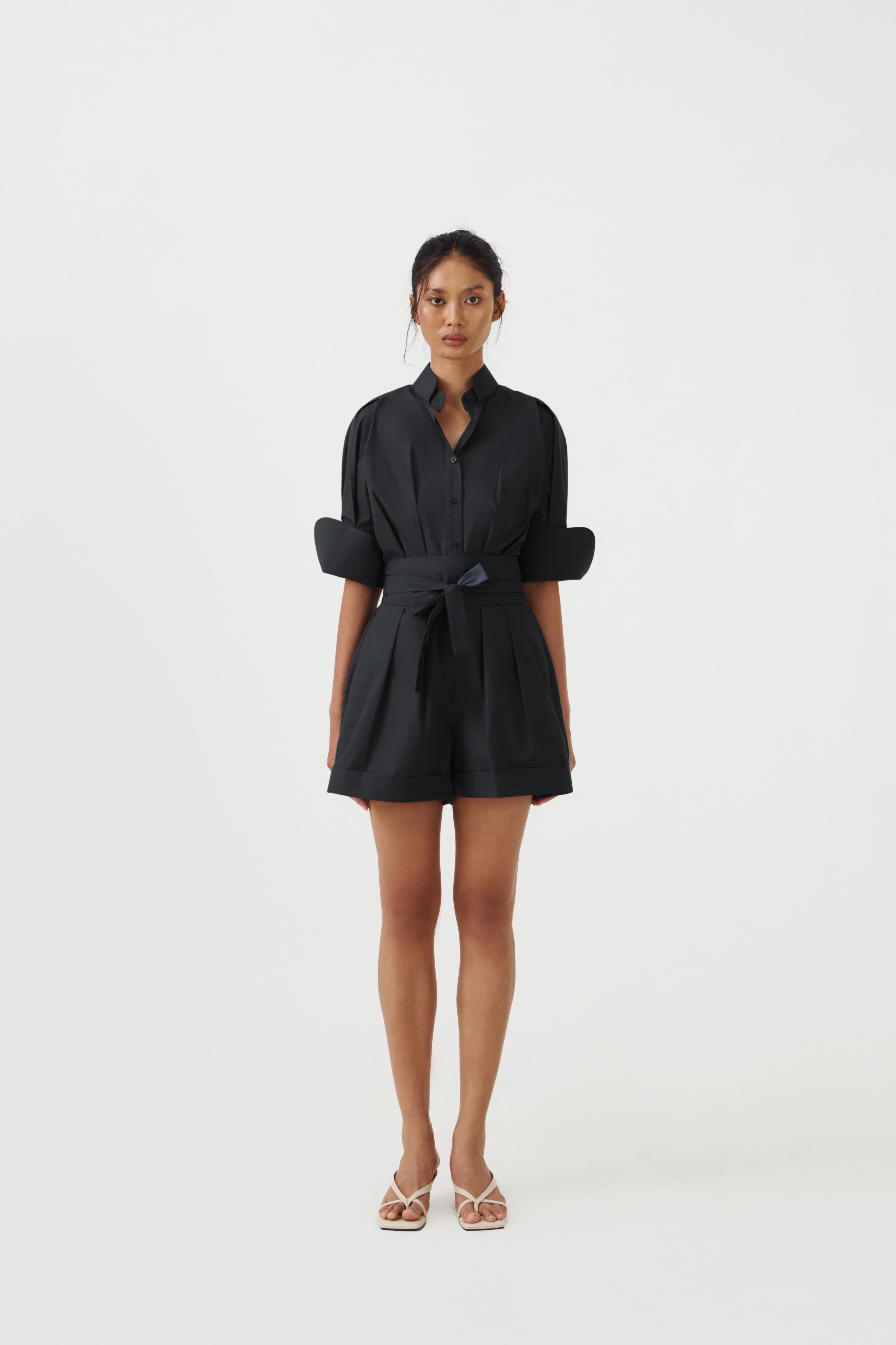 CHA SHORT JUMPSUIT - Black