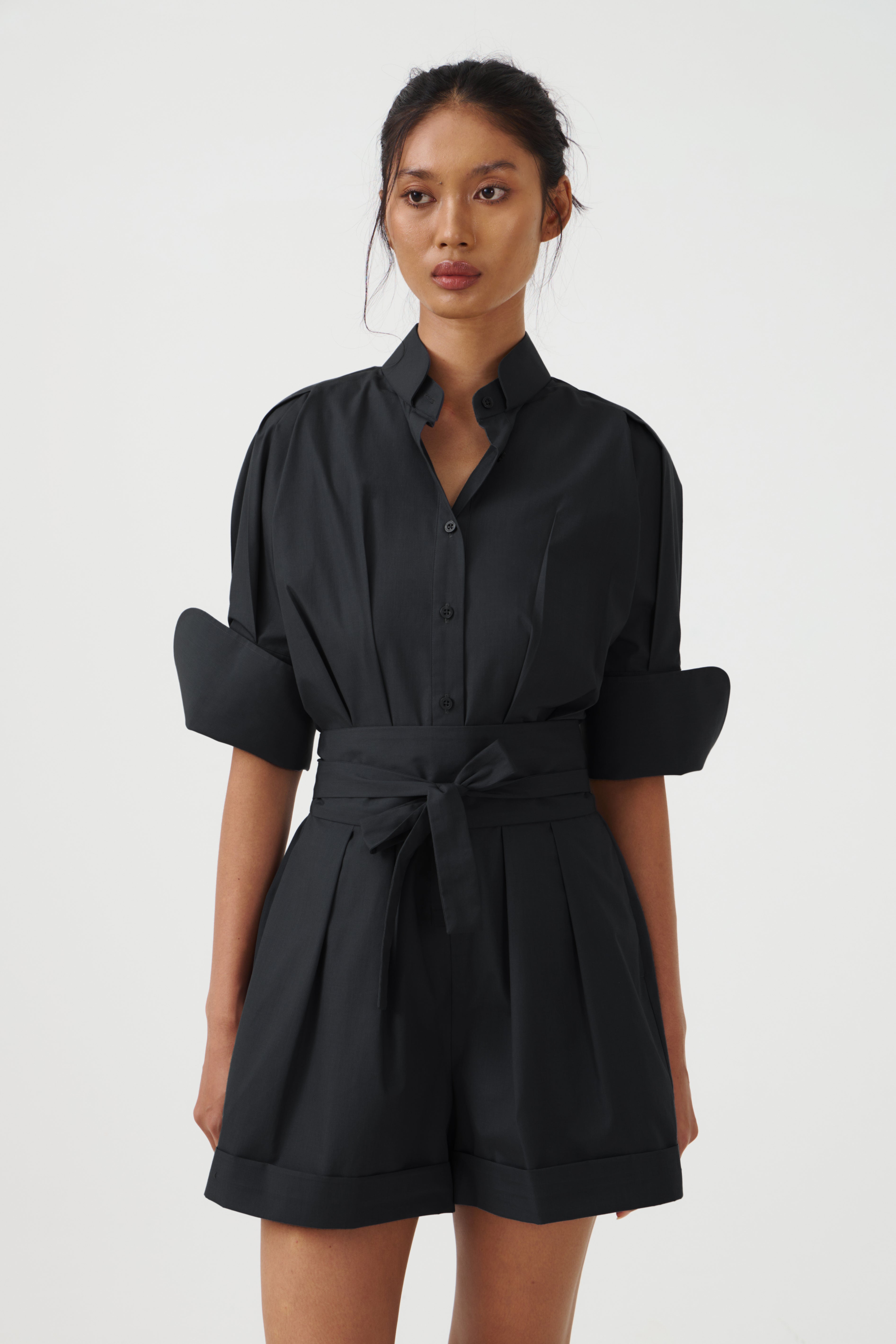 CHA SHORT JUMPSUIT - Black