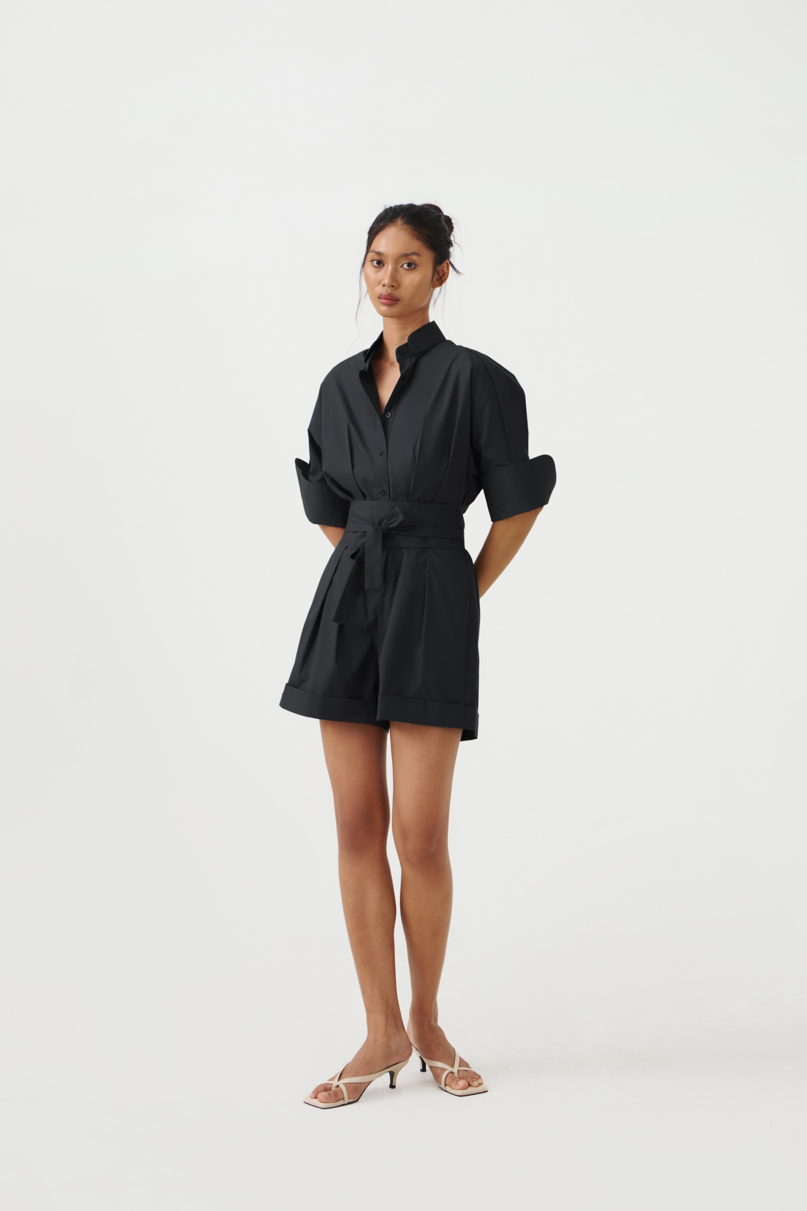 CHA SHORT JUMPSUIT - Black