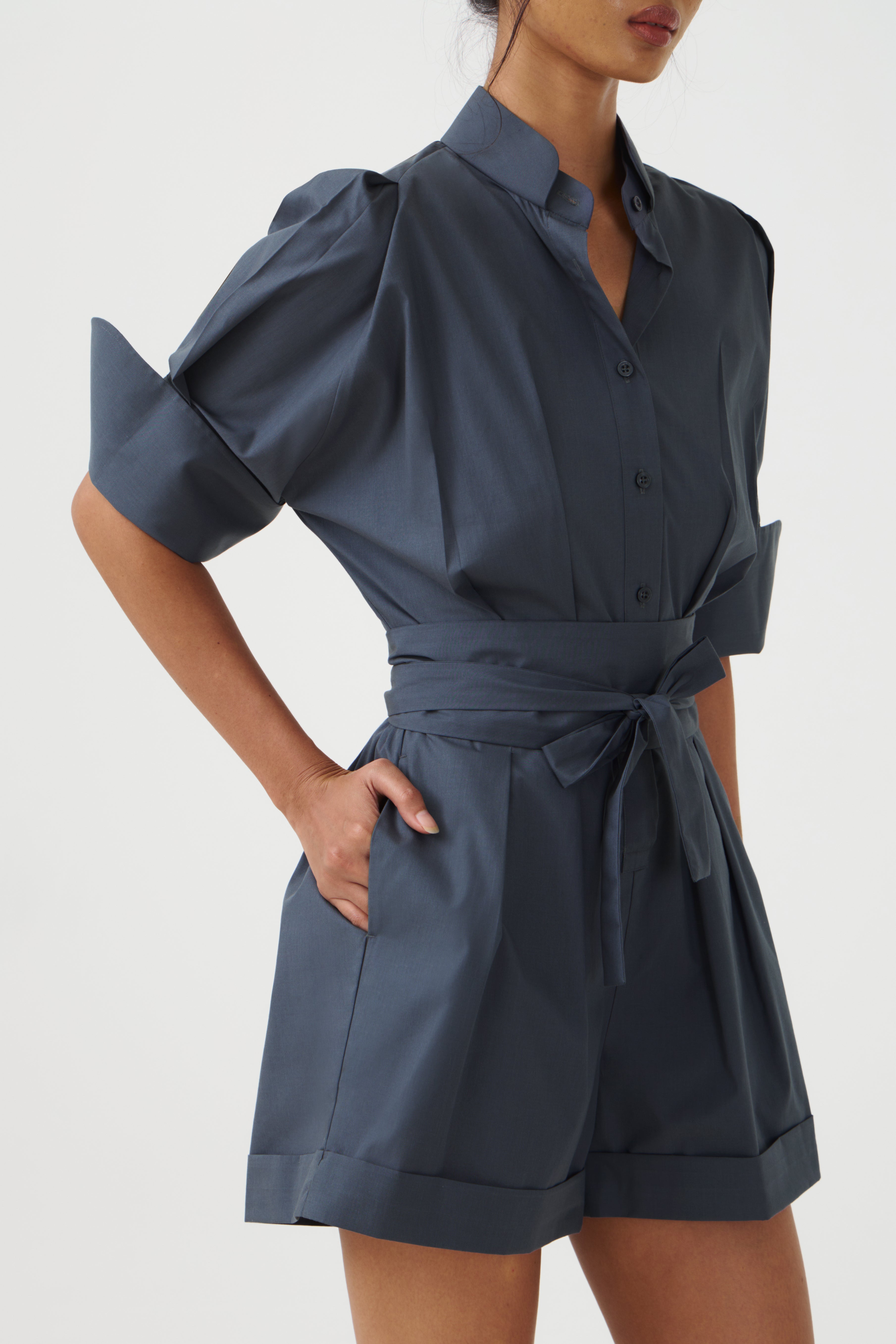 CHA SHORT JUMPSUIT - Storm Blue