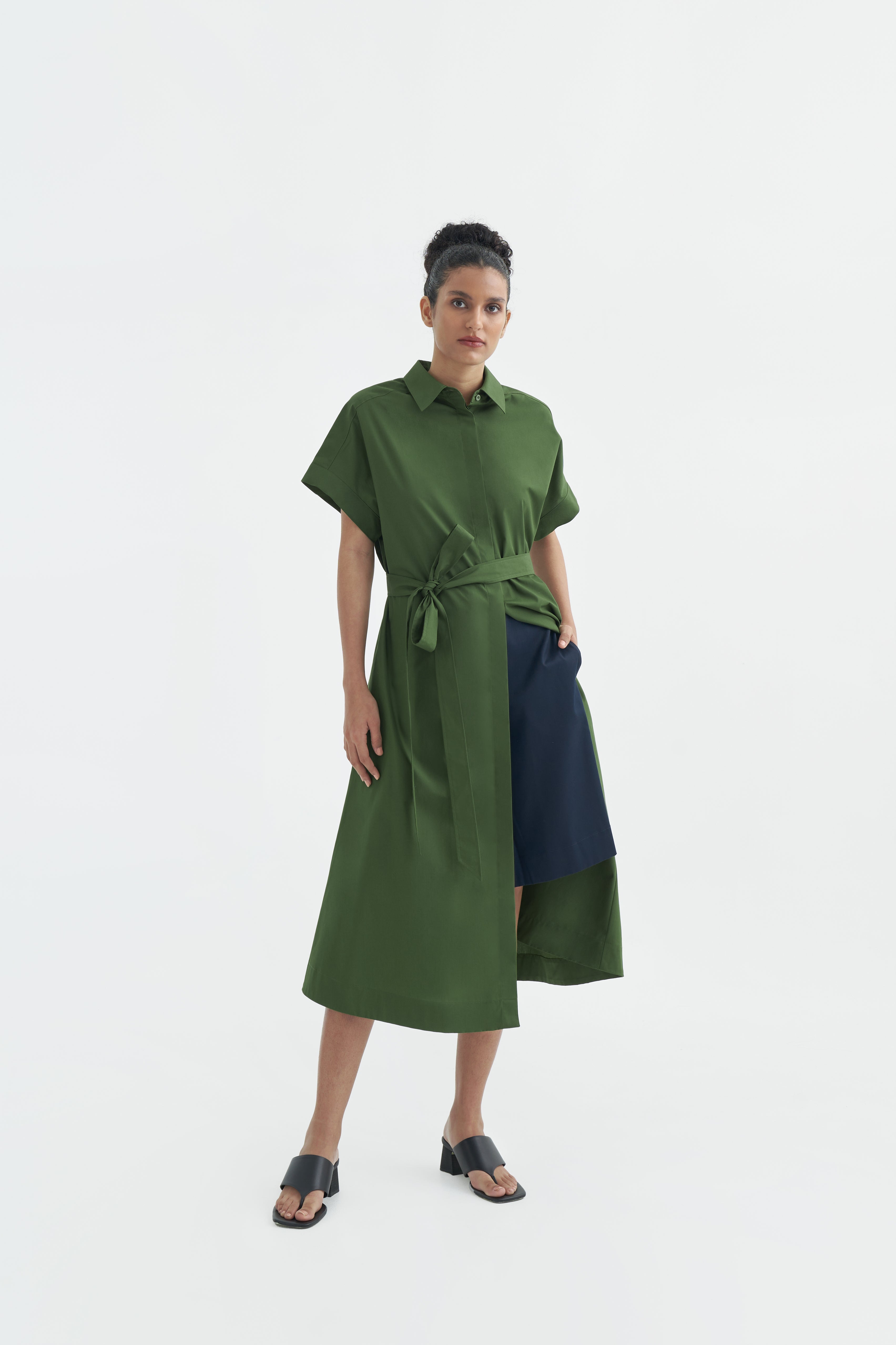 CHIETO DRESS - Moss Green