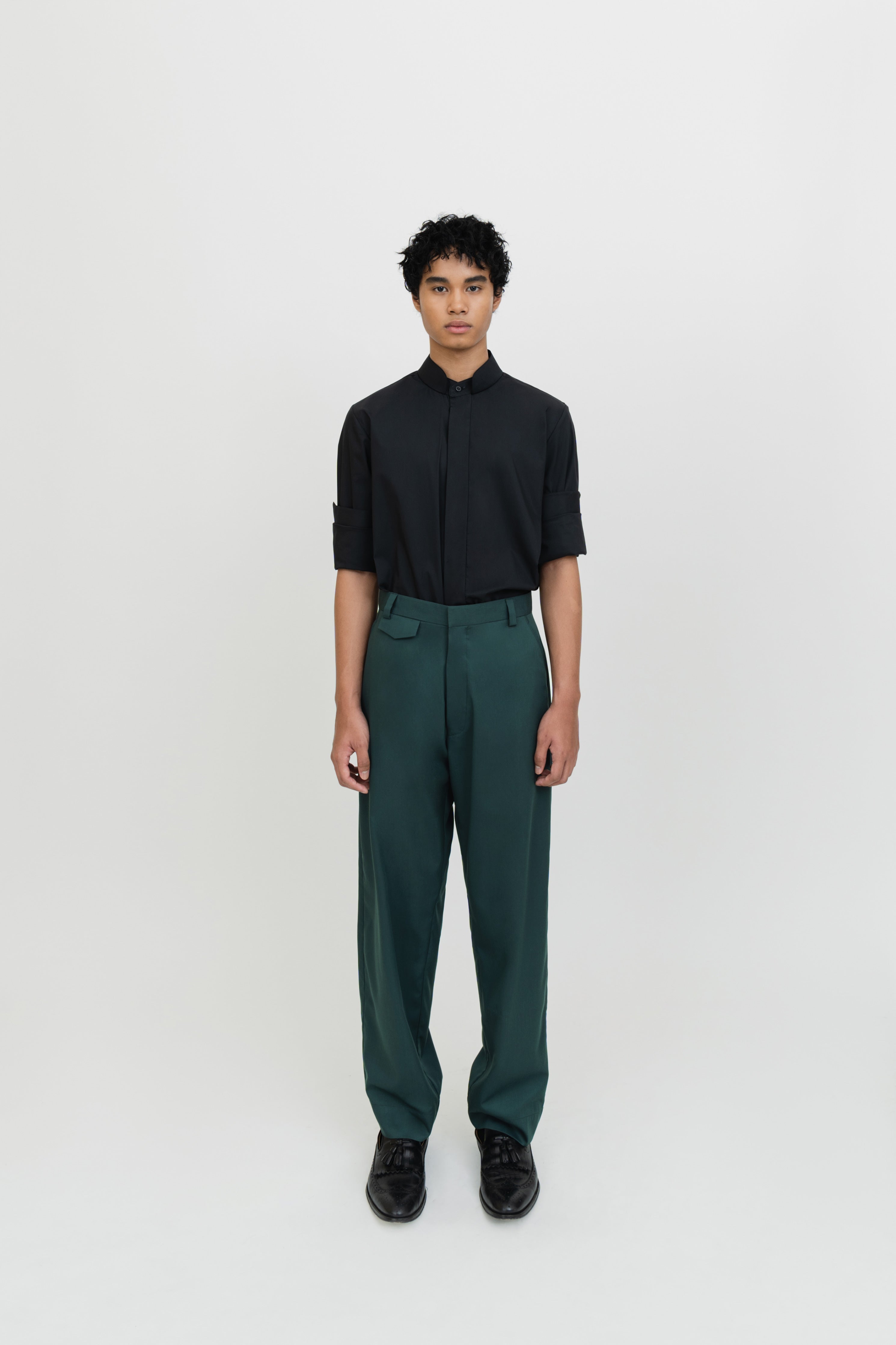 RINTO PANTS - Forest Green