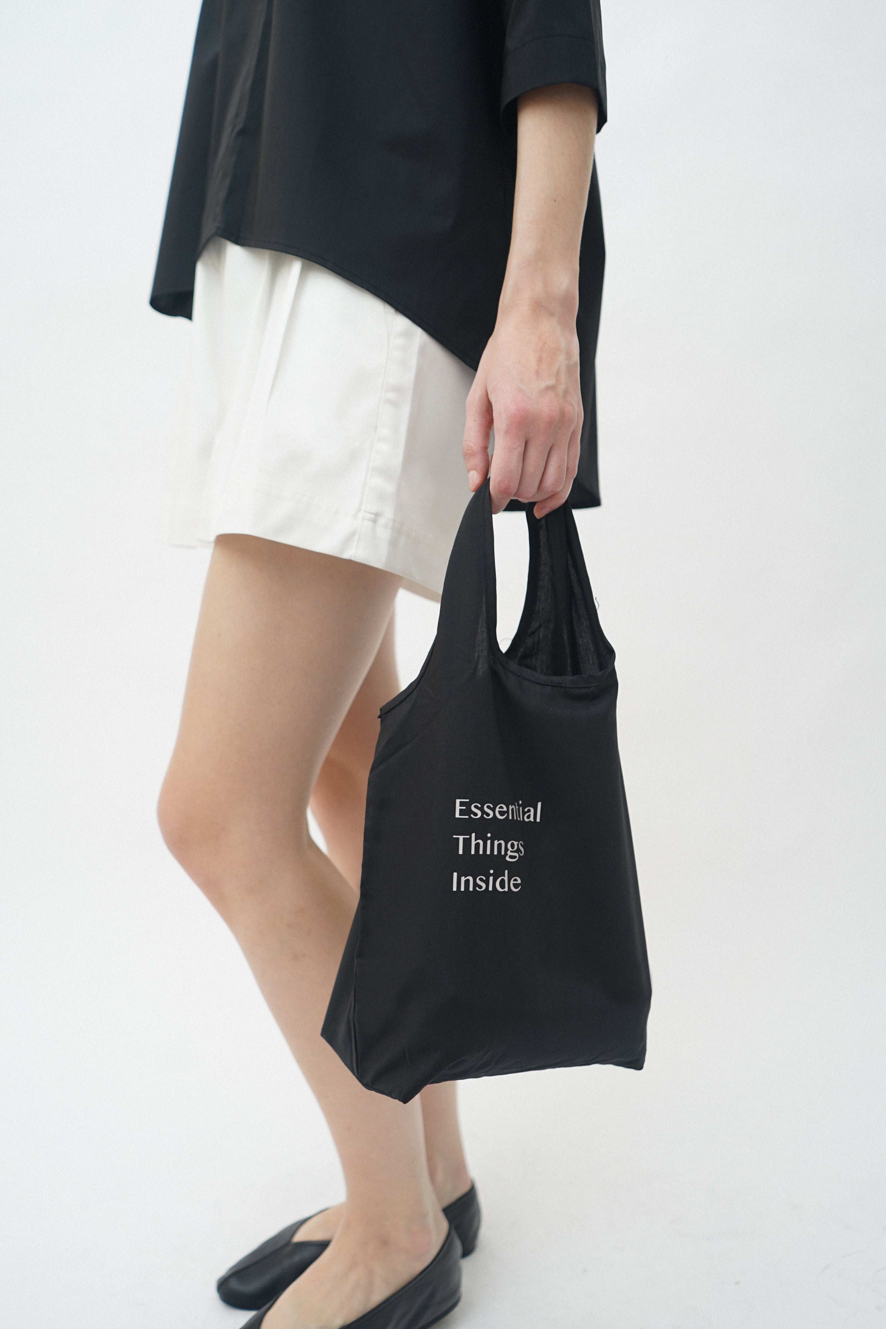 MASSHIRO&Co. FOLDABLE MINI TOTEBAG - Black