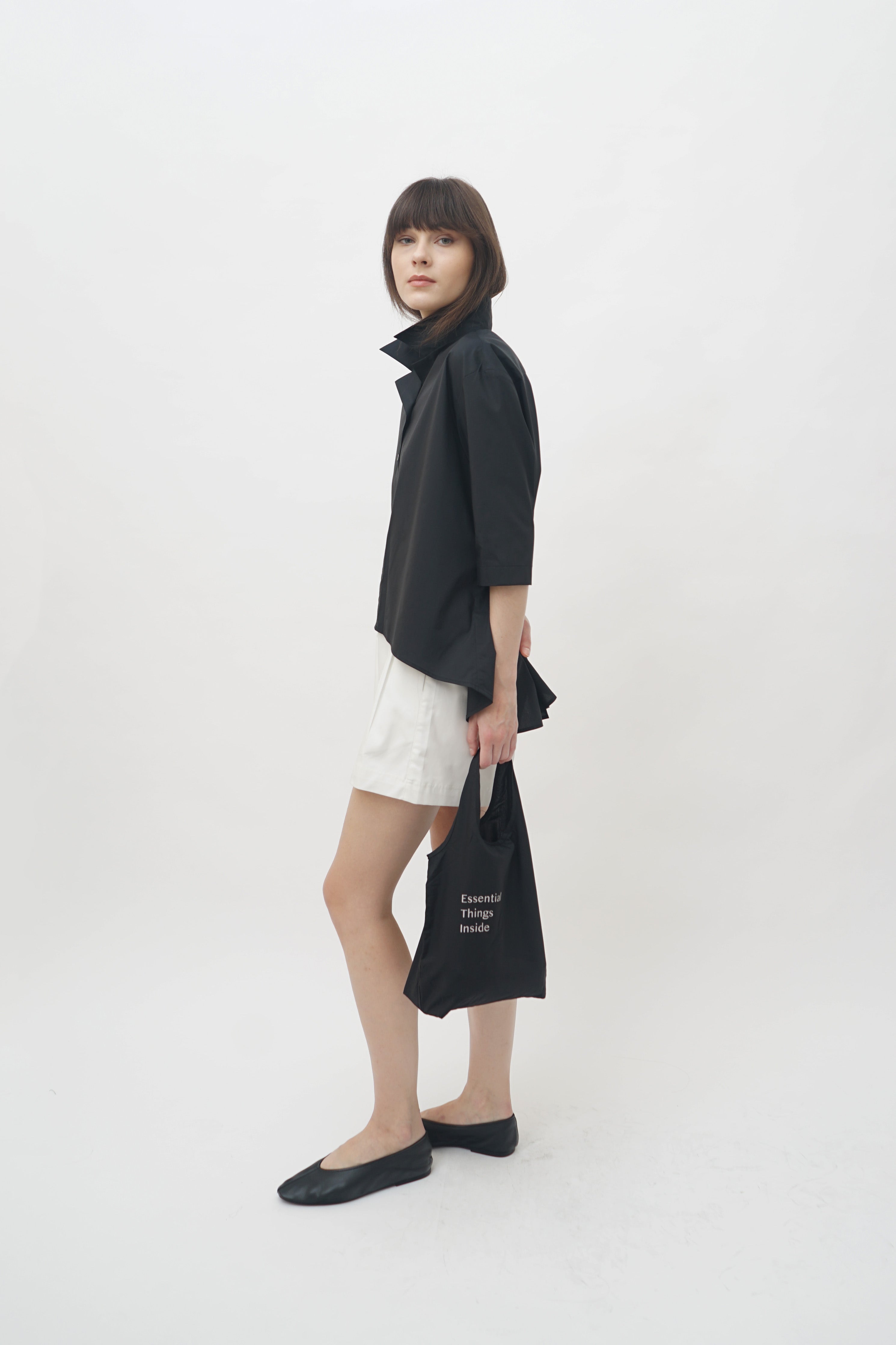 MASSHIRO&Co. FOLDABLE MINI TOTEBAG - Black