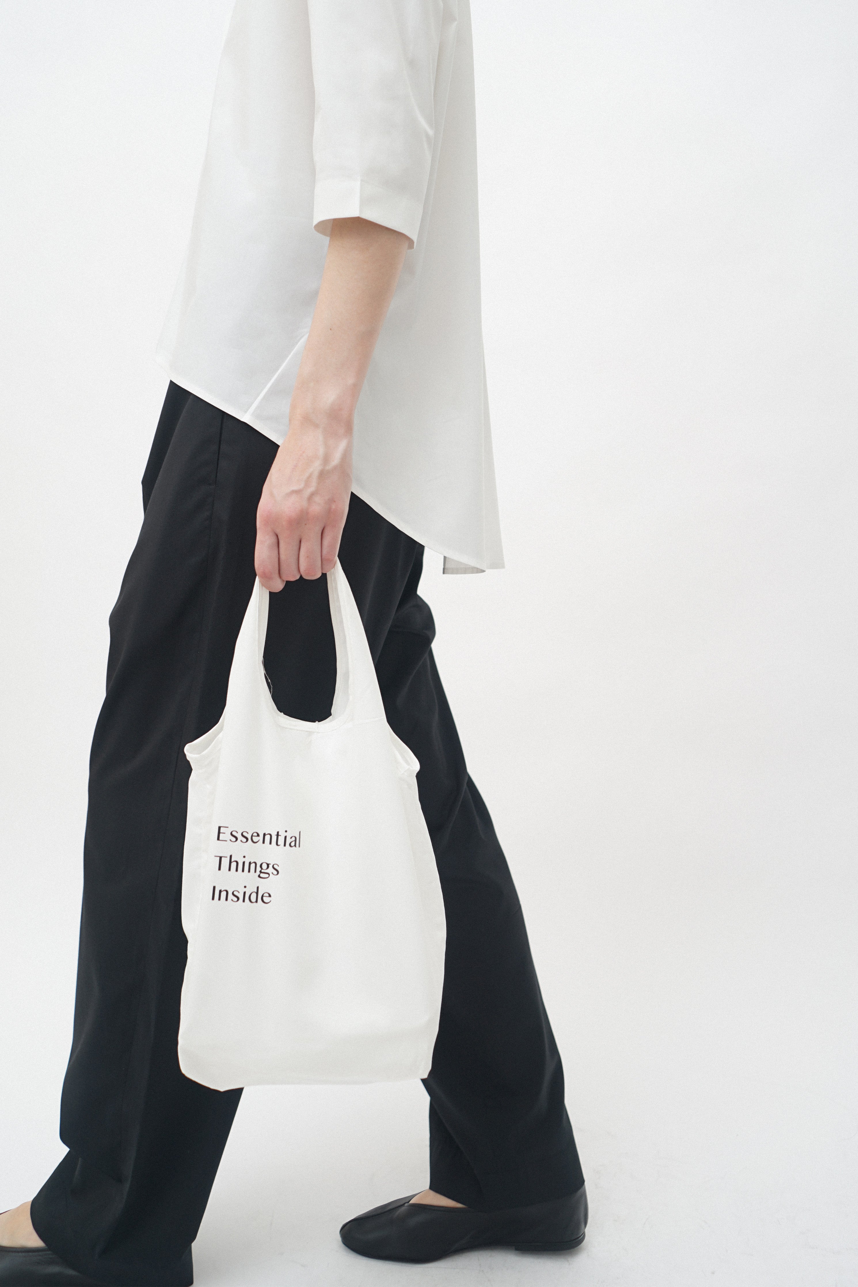 MASSHIRO&Co. FOLDABLE MINI TOTEBAG - White